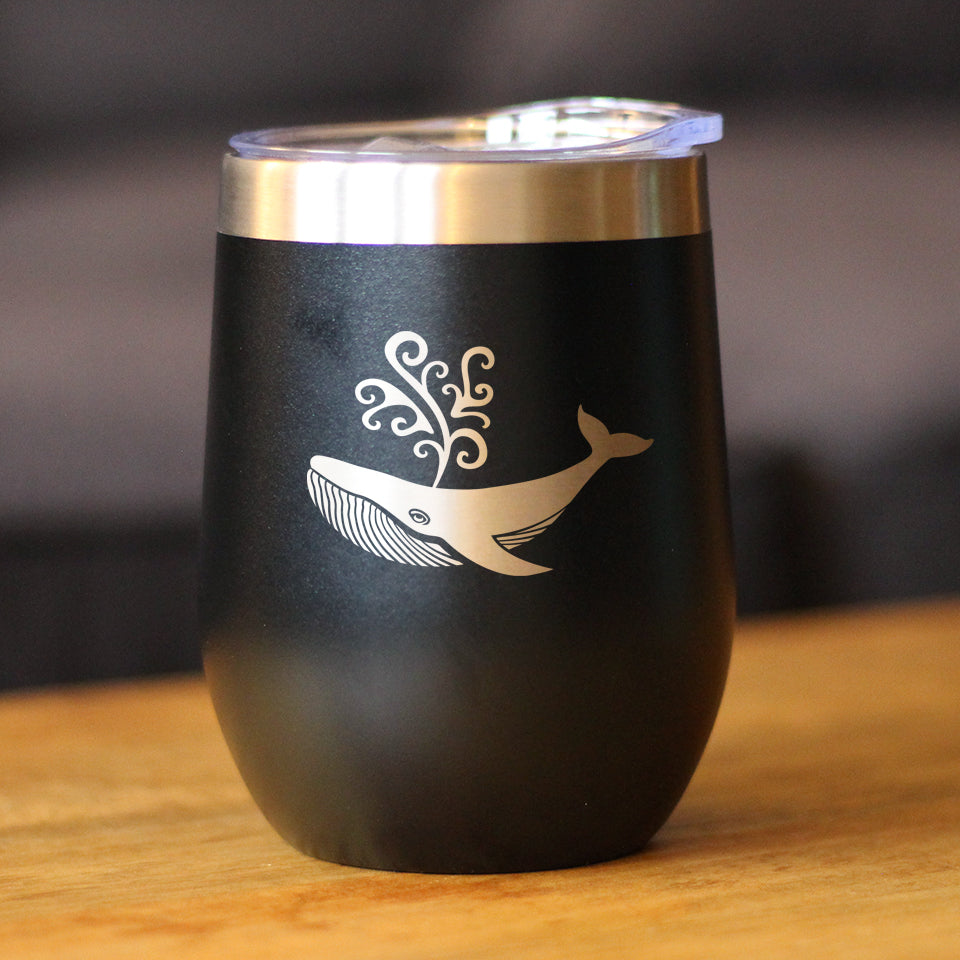 Decorative Whale - Wine Tumbler