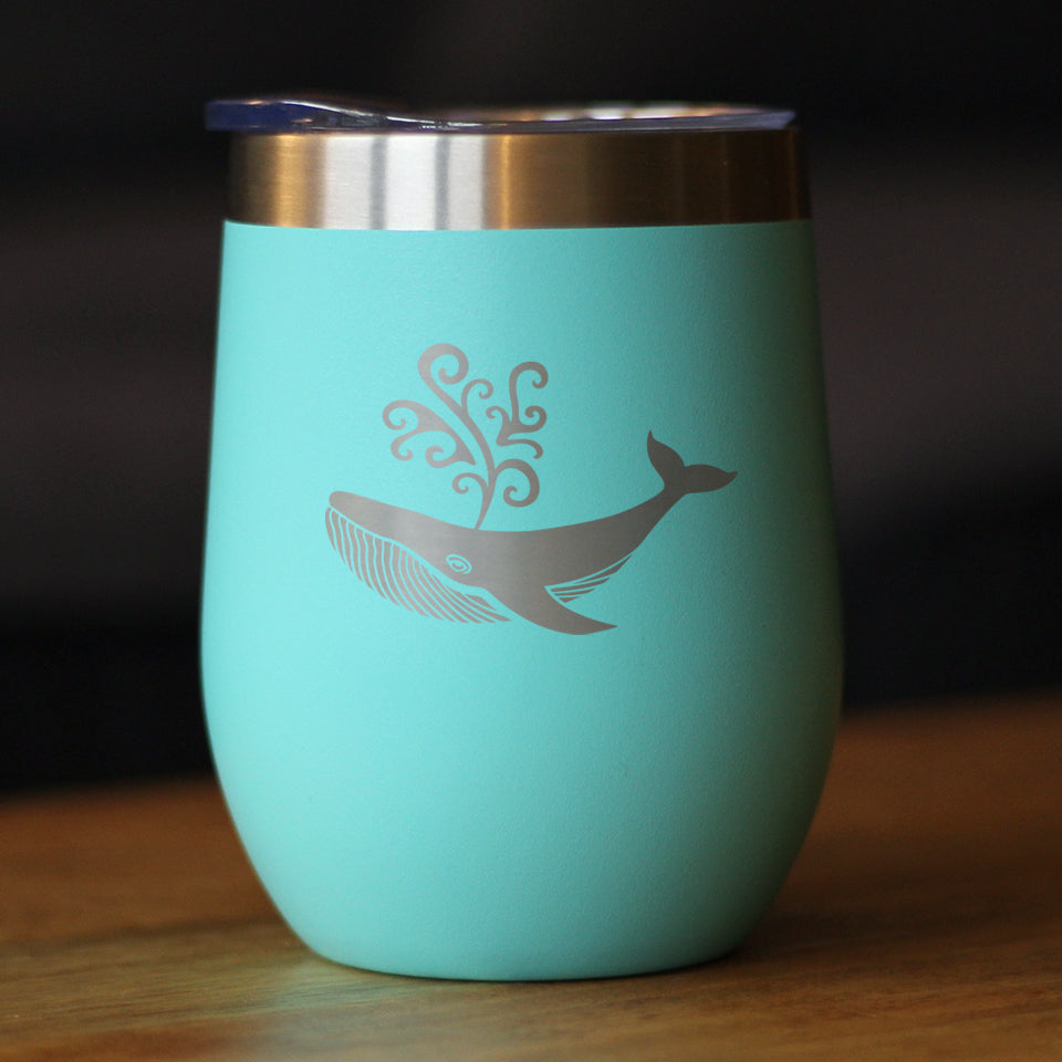Decorative Whale - Wine Tumbler