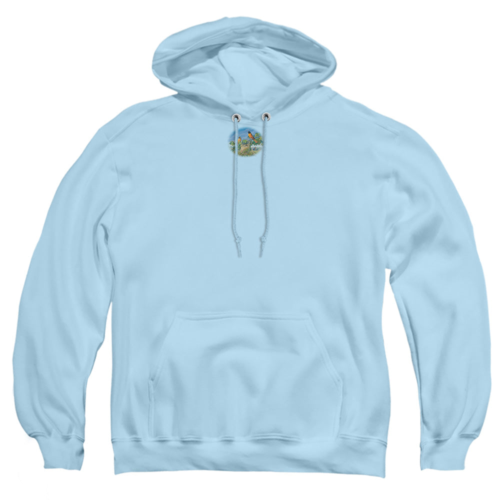 Wildlife Orioles And Farm Mens Hoodie Light Blue