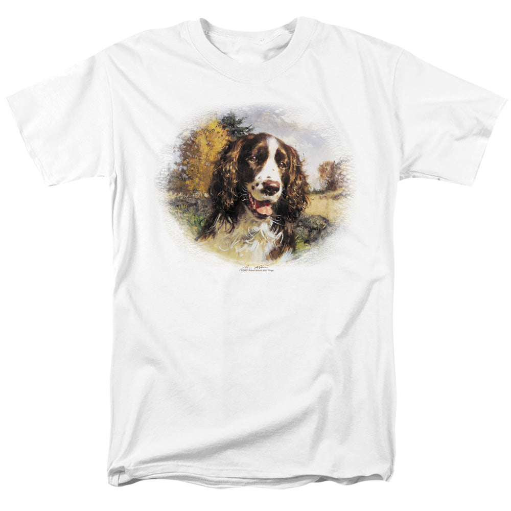 Wildlife Springer Spaniel Head Mens T Shirt White Officially Licensed
