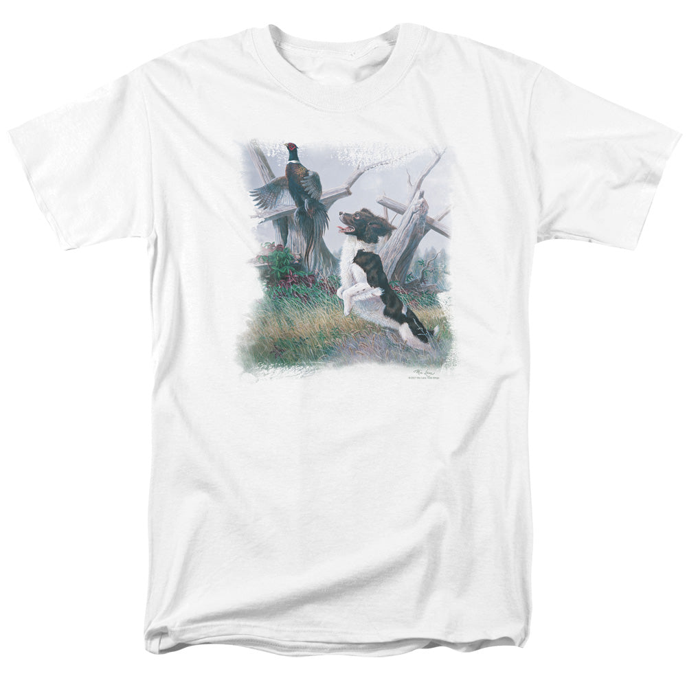 Wildlife Springer With Pheasant Mens T Shirt White Officially Licensed