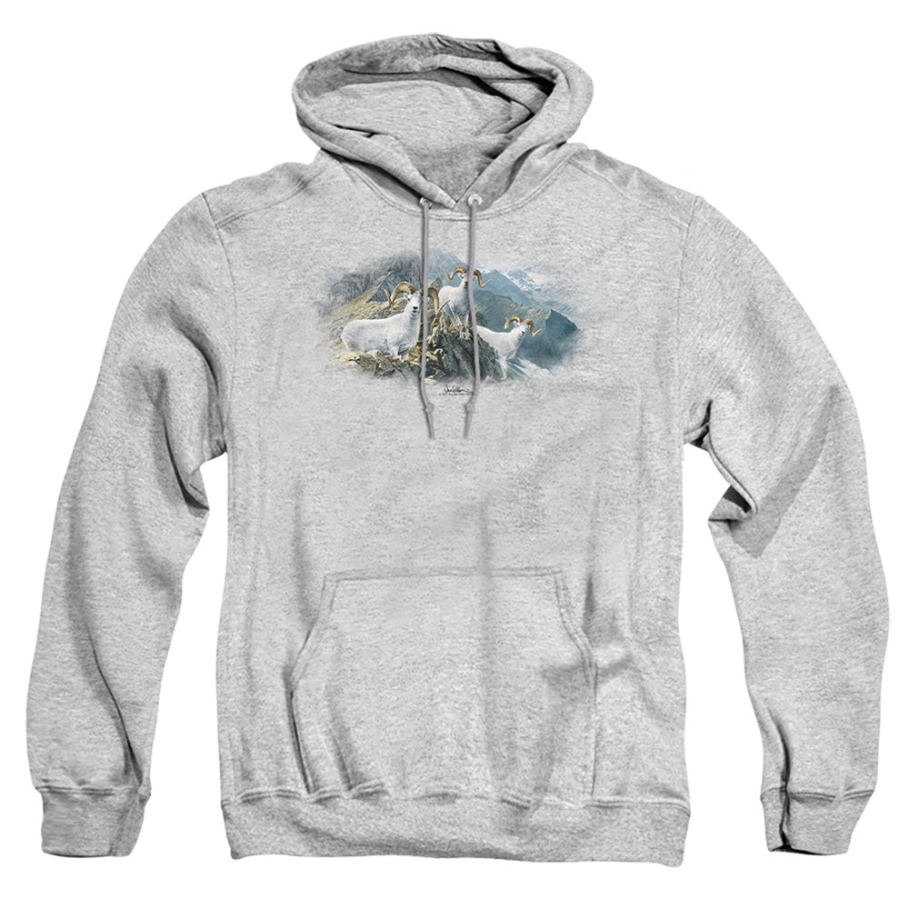 Wildlife High Trails Dall Sheep Mens Hoodie Athletic Heather
