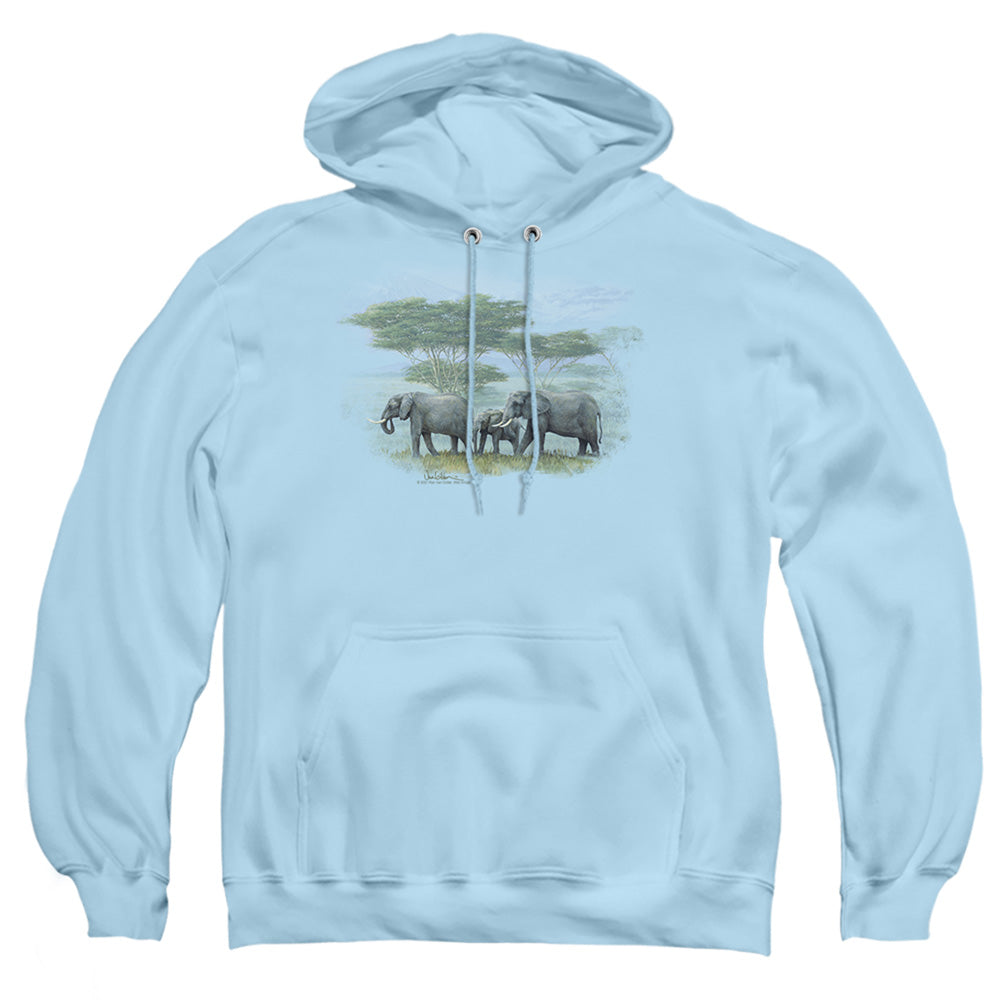 Wildlife Heart Of Africa Mens Hoodie Light Blue