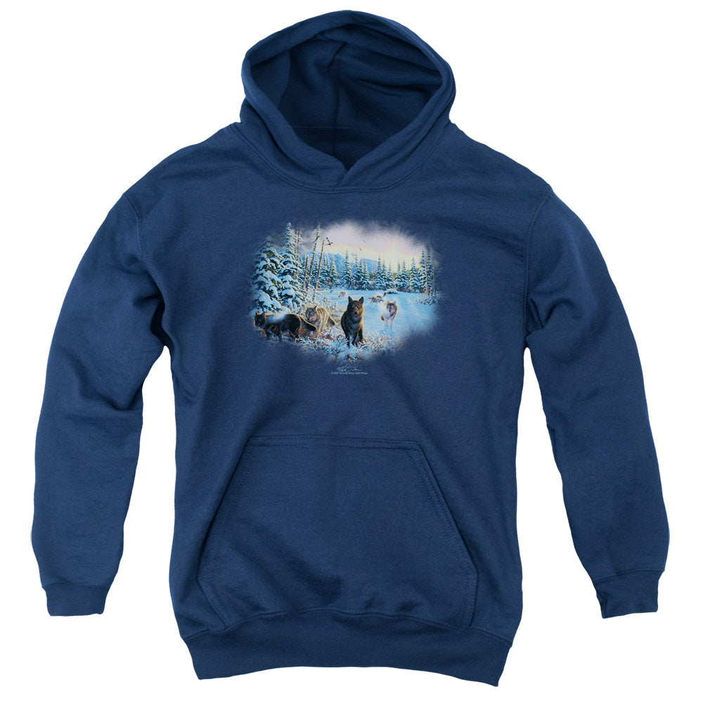 Wildlife Hunters Moon The Spoils Kids Youth Hoodie Navy