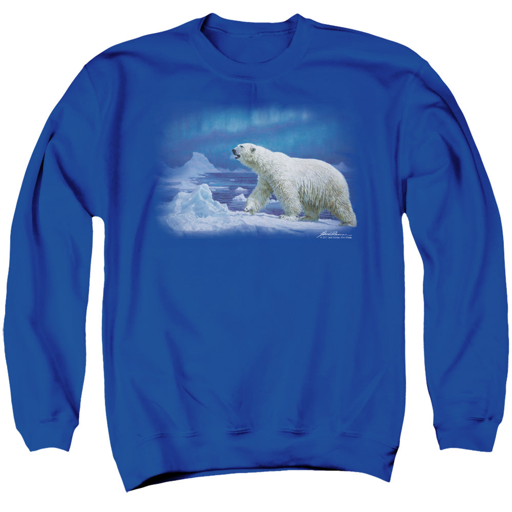 Wildlife Nomad Of The North Mens Crewneck Sweatshirt Royal Blue