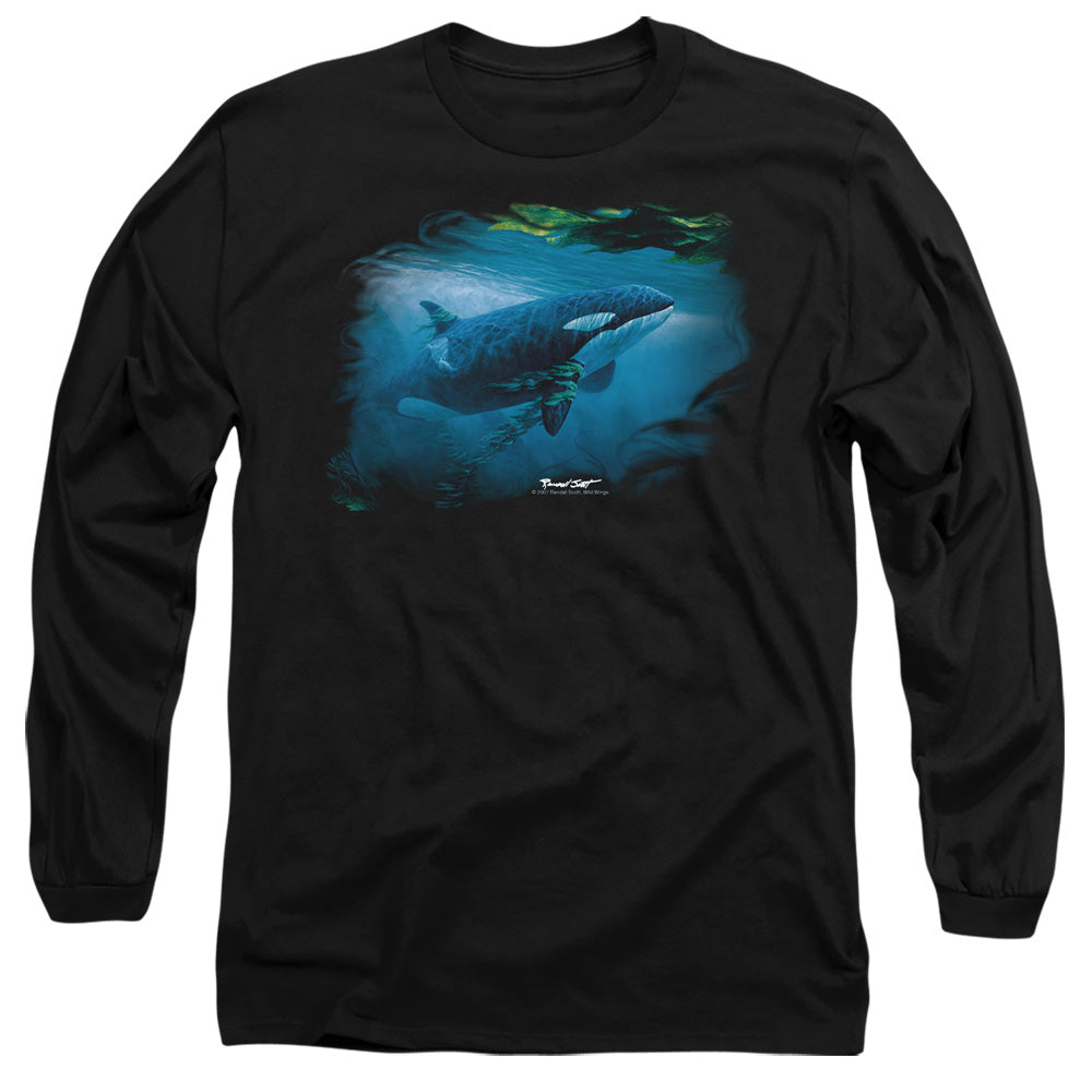 Wildlife Pursuit Thru The Kelp Orcamens Long Sleeve Shirt Black