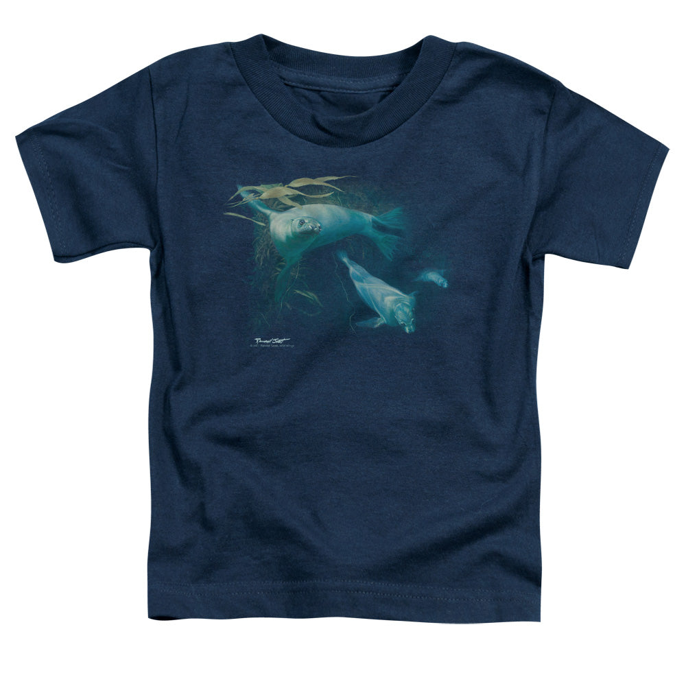Wildlife Kelp Patrol Toddler Kids Youth T Shirt Navy
