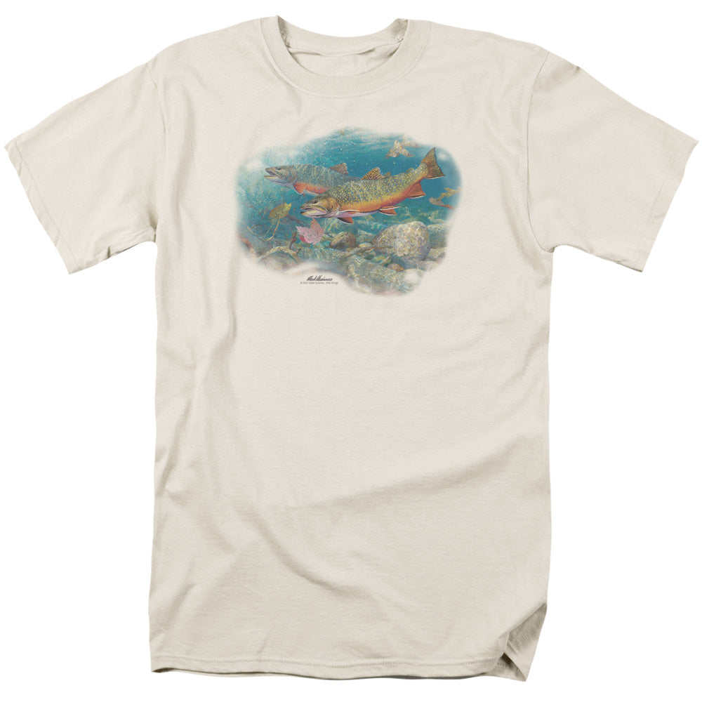Wildlife Easy Pickings Trout Mens T Shirt Cream Officially Licensed