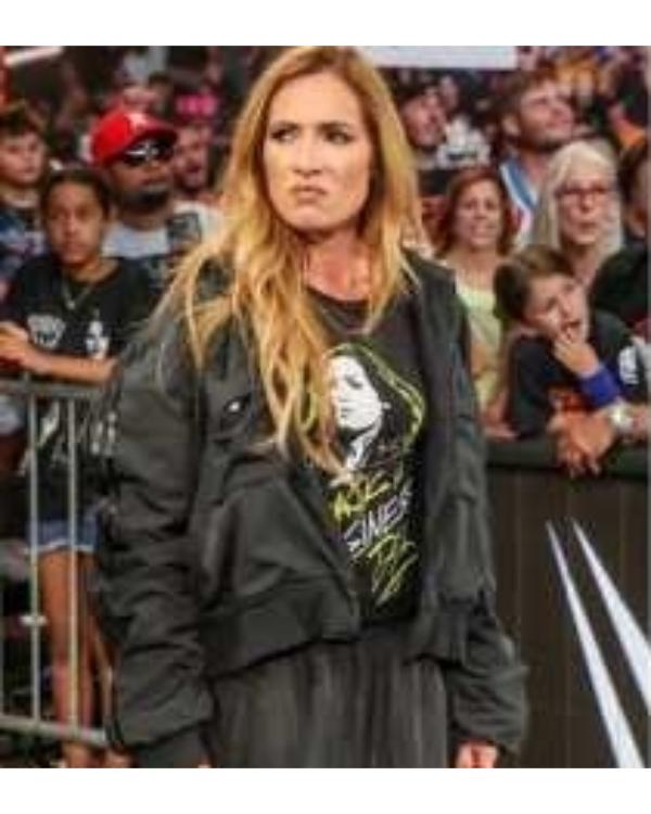 WWE Raw 2025 Rebecca Quin Black Track Jacket