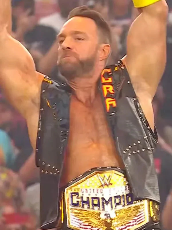 WWE WrestleMania Vegas LA Knight Leather Vest