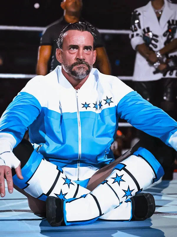 WWE SummerSlam 2025 CM Punk Satin Bomber Jacket