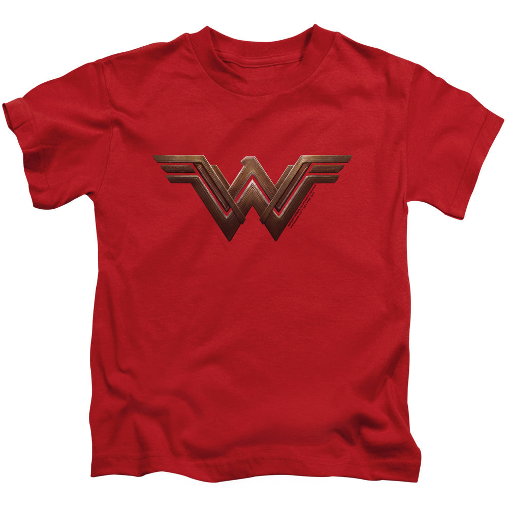 Wonder Woman Movie Wonder Woman Logo Juvenile Kids Youth T Shirt Red Officially Licensed