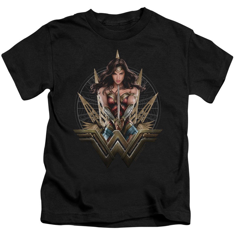Wonder Woman Movie Wonder Blades Juvenile Kids Youth T Shirt Black Officially Licensed