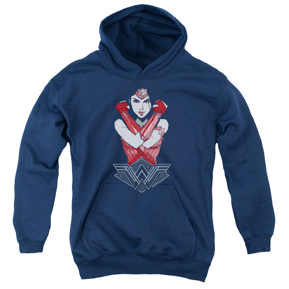 Wonder Woman Movie Amazon Kids Youth Hoodie Navy Blue Officially Licensed