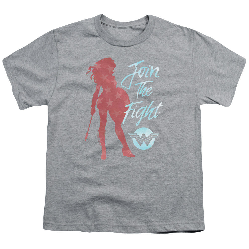 Wonder Woman Movie Freedom Fight Kids Youth T Shirt Athletic Heather Officially Licensed