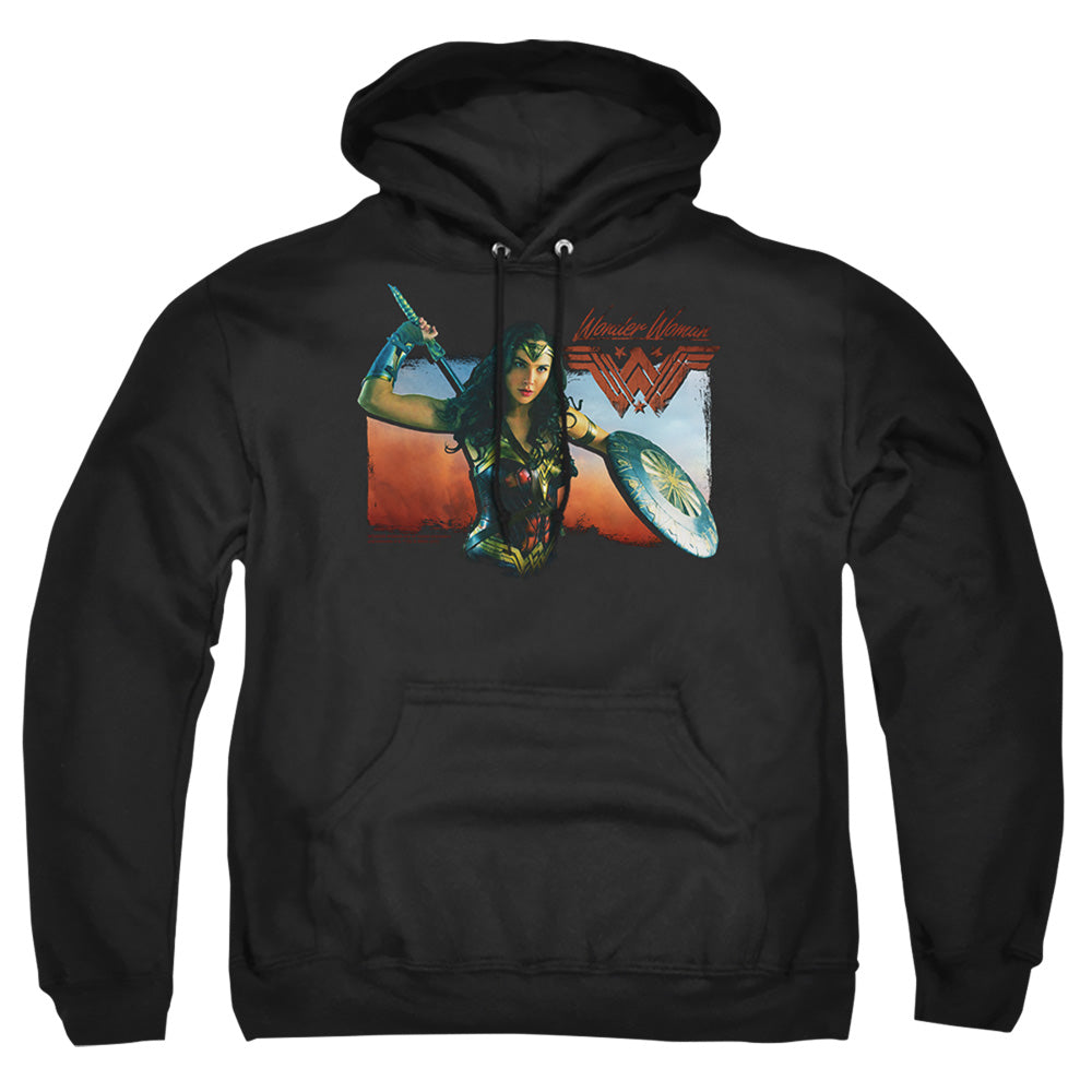 Wonder Woman Movie Warrior Woman Mens Hoodie Black Officially Licensed