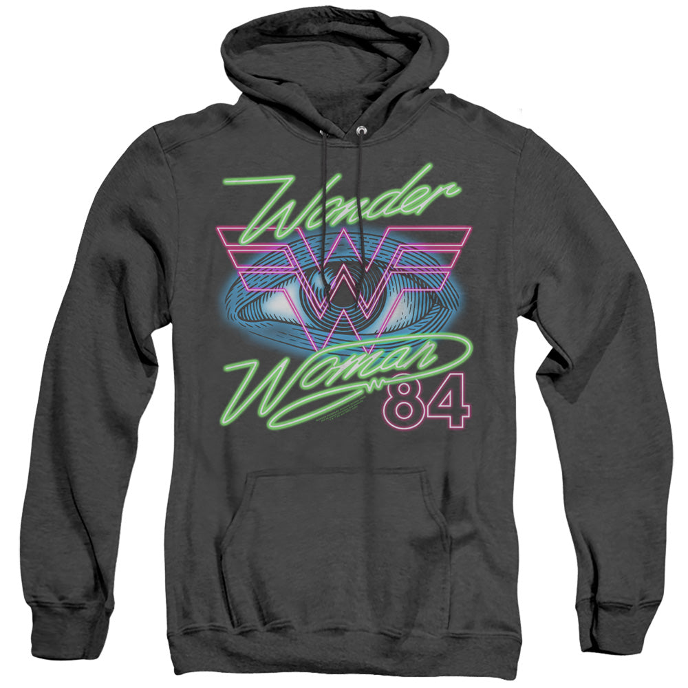 Wonder Woman 84 84 Eye Mens Heather Hoodie Black Officially Licensed
