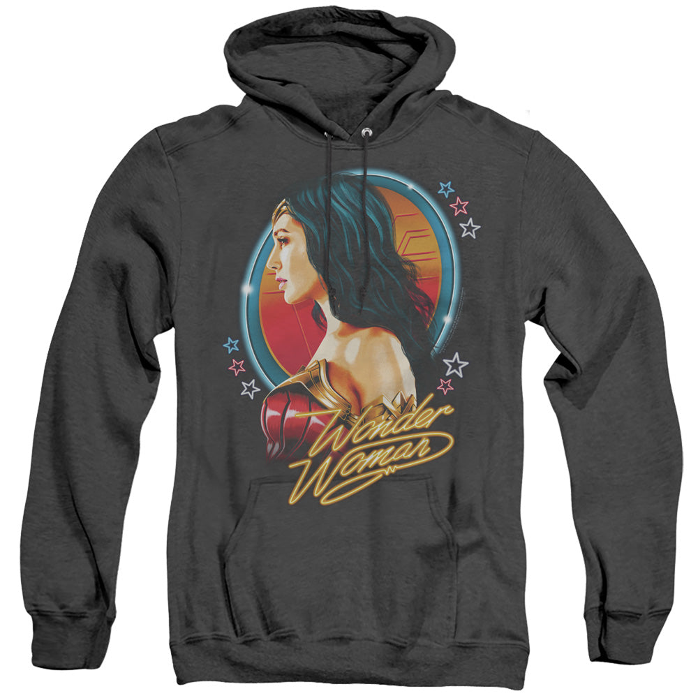 Wonder Woman 84 Warrior 84 Mens Heather Hoodie Black Officially Licensed