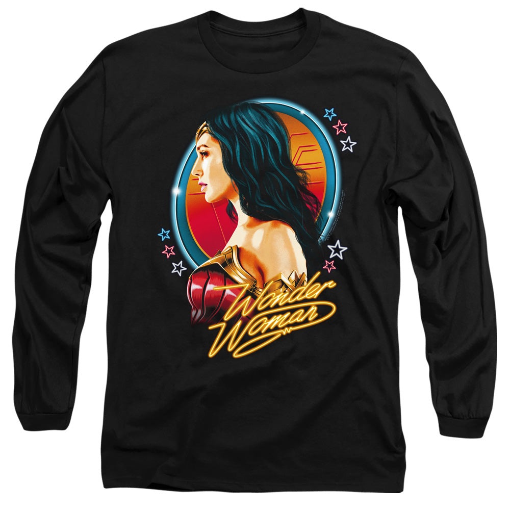 Wonder Woman 84 Warrior 84 Mens Long Sleeve Shirt Black Officially Licensed