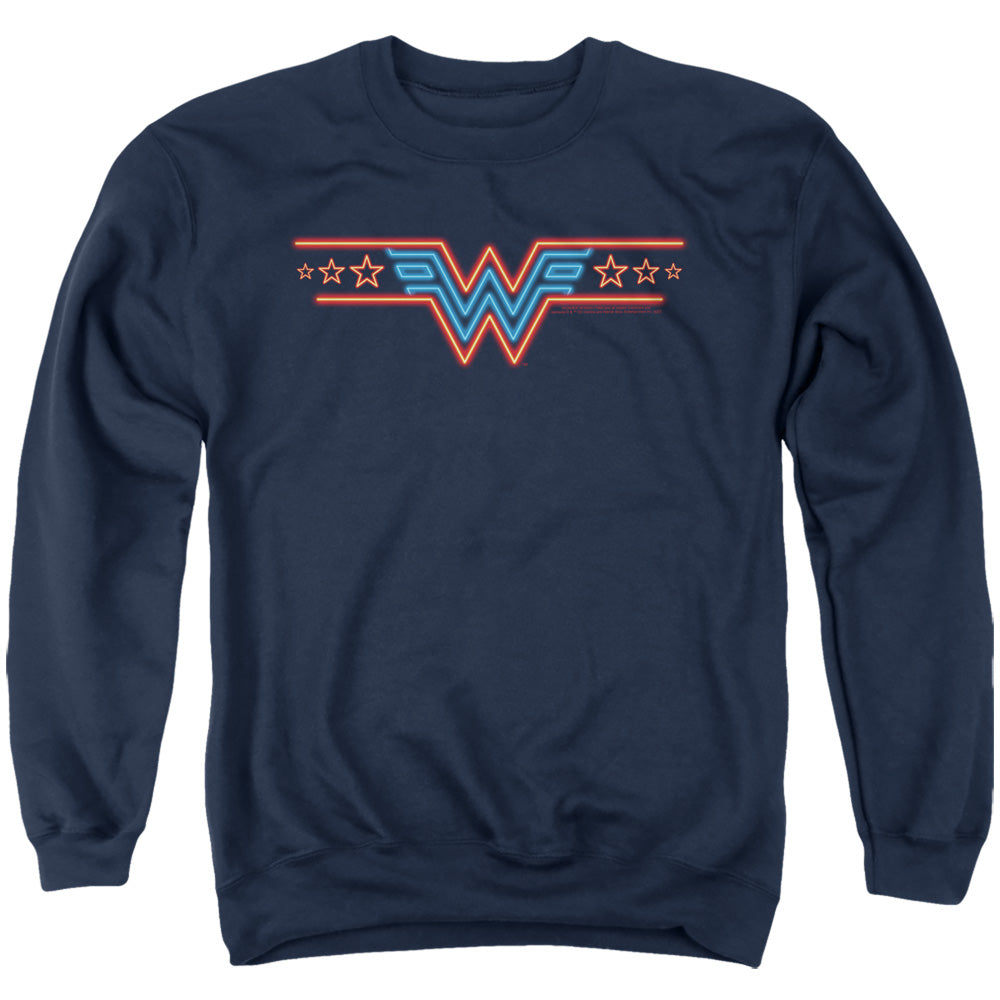 Wonder Woman 84 Neon Beat Mens Crewneck Sweatshirt Navy Officially Licensed