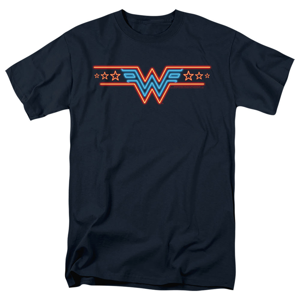 Wonder Woman 84 Neon Beat Mens T Shirt Navy Officially Licensed