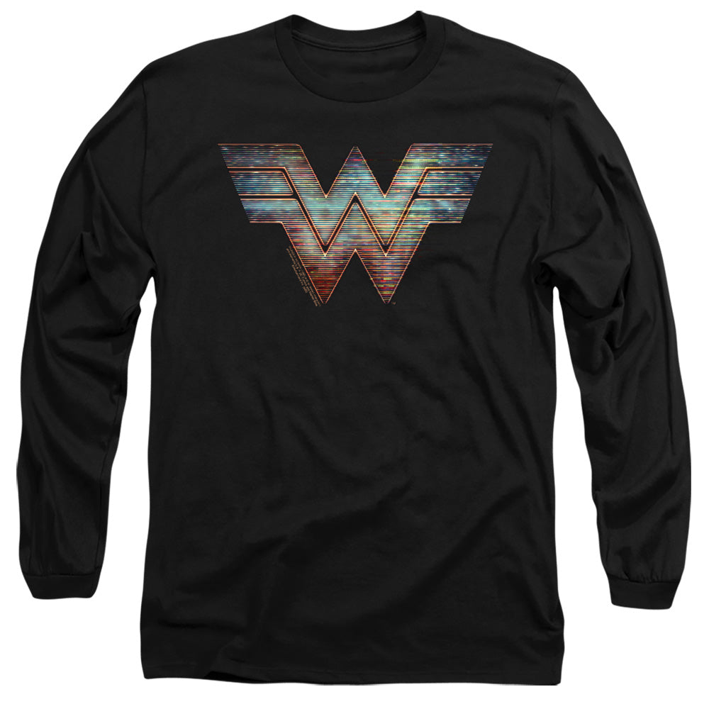 Wonder Woman 84 Static Logo Mens Long Sleeve Shirt Black Officially Licensed