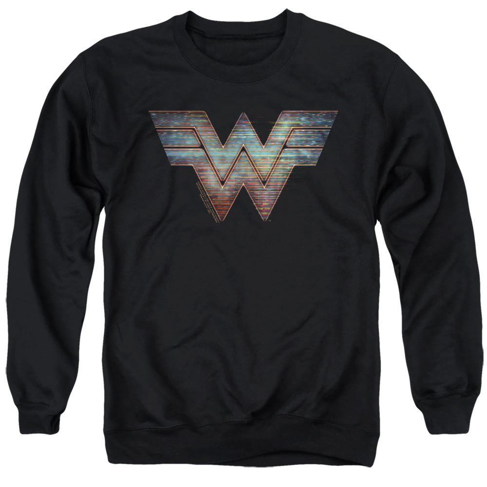 Wonder Woman 84 Static Logo Mens Crewneck Sweatshirt Black Officially Licensed