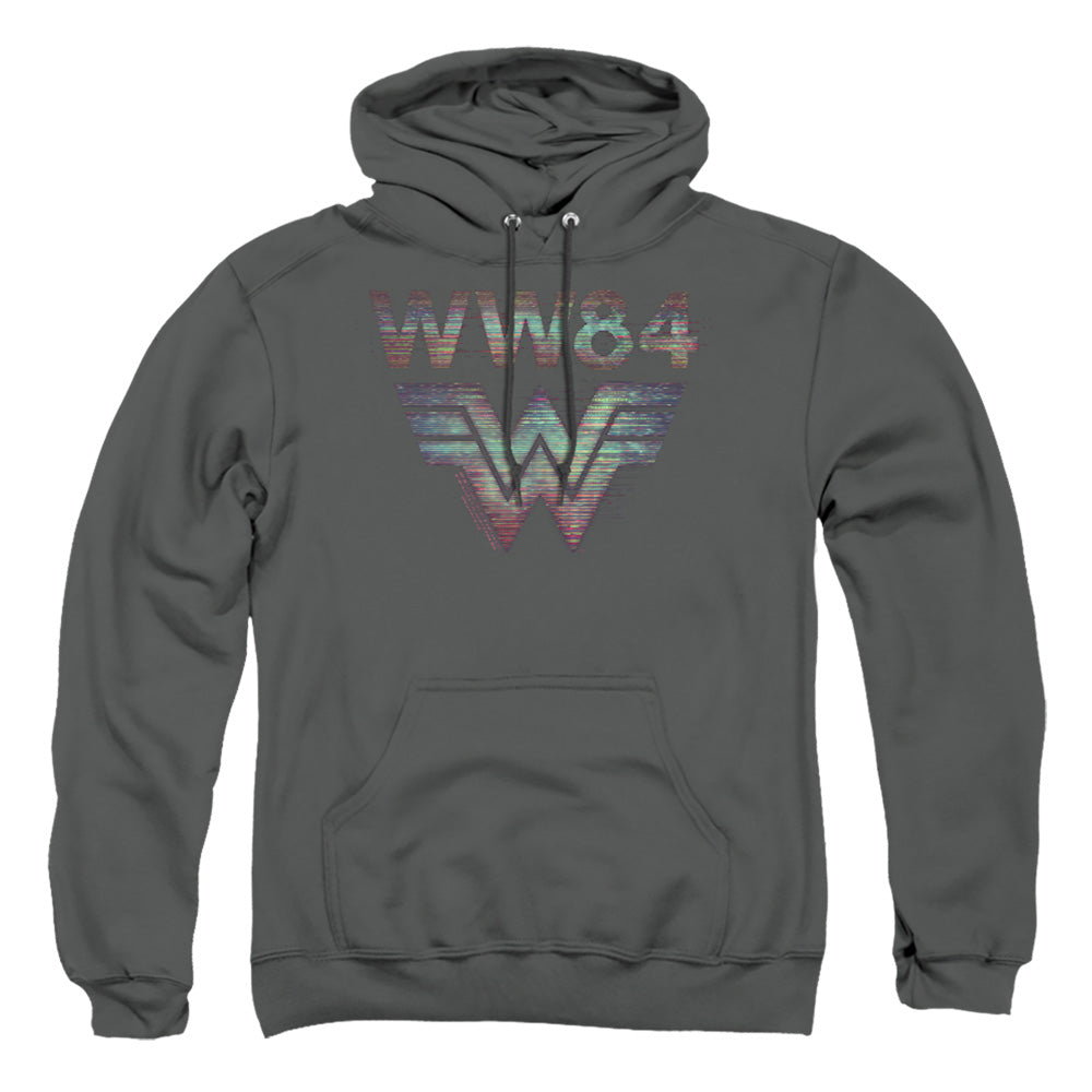 Wonder Woman 84 Static Tv Lines Mens Hoodie Charcoal Officially Licensed