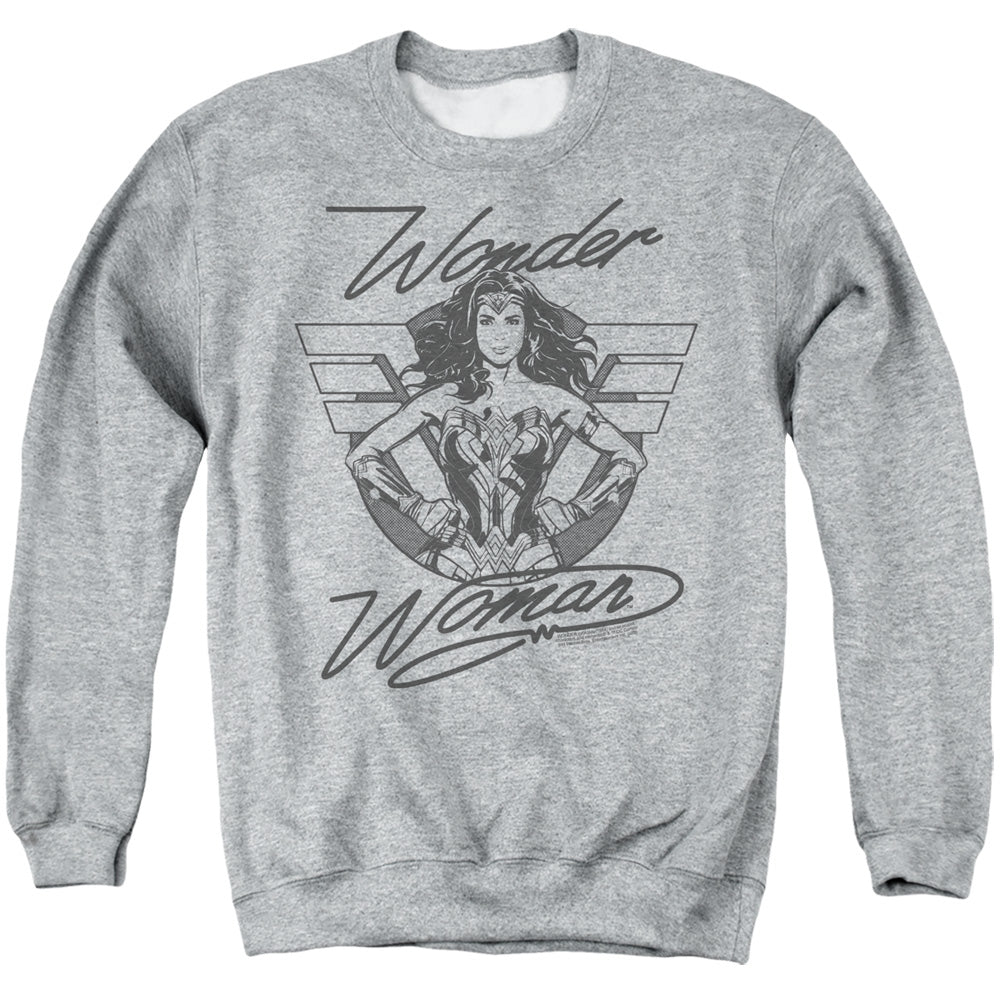 Wonder Woman 84 Determined Wonder Mens Crewneck Sweatshirt Athletic Heather Officially Licensed