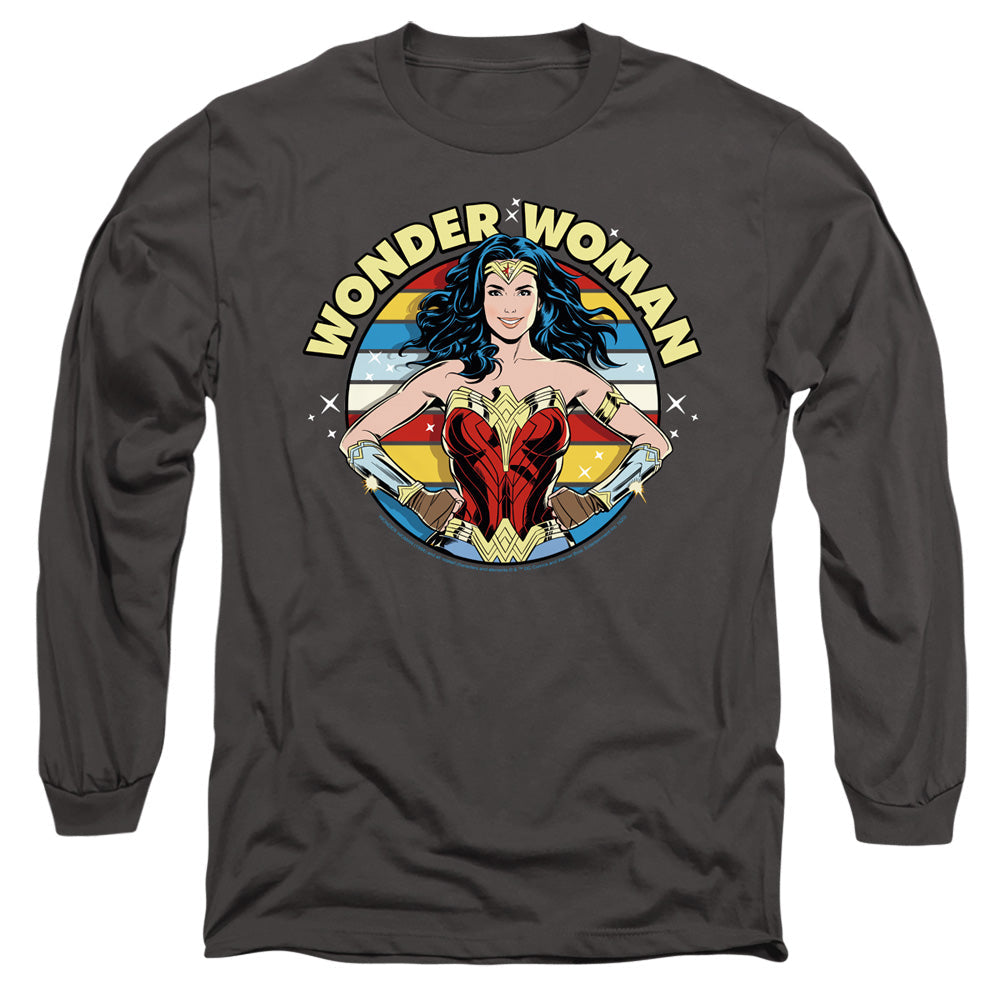 Wonder Woman 84 Woman Of Wonder Mens Long Sleeve Shirt Charcoal Officially Licensed