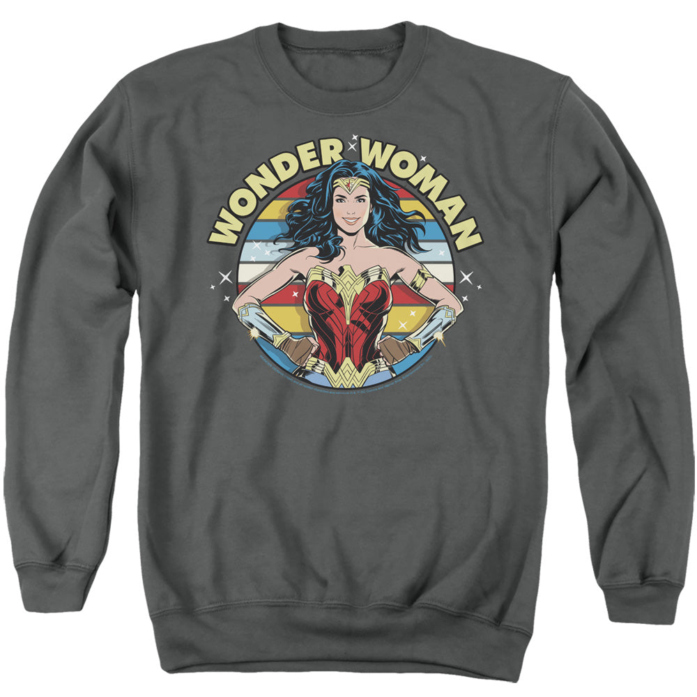 Wonder Woman 84 Woman Of Wonder Mens Crewneck Sweatshirt Charcoal Officially Licensed