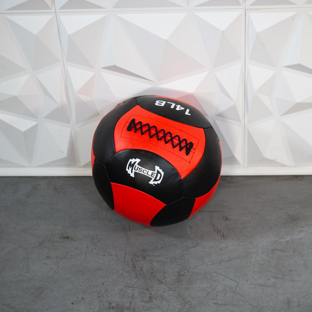 Medicine Ball / Wall Ball - Muscle D Fitness - Heavy Duty Stitching - Multi-Panel Design - 14" Diameter