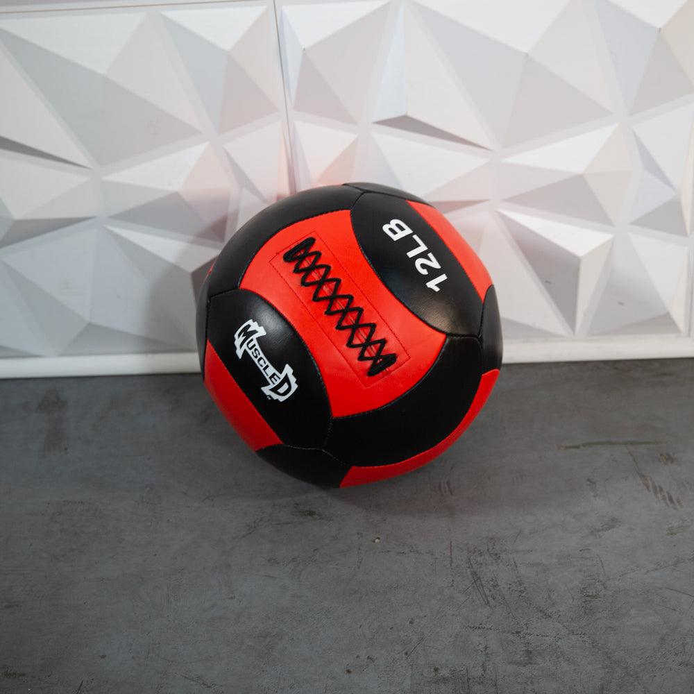 Medicine Ball / Wall Ball - Muscle D Fitness - Heavy Duty Stitching - Multi-Panel Design - 14" Diameter