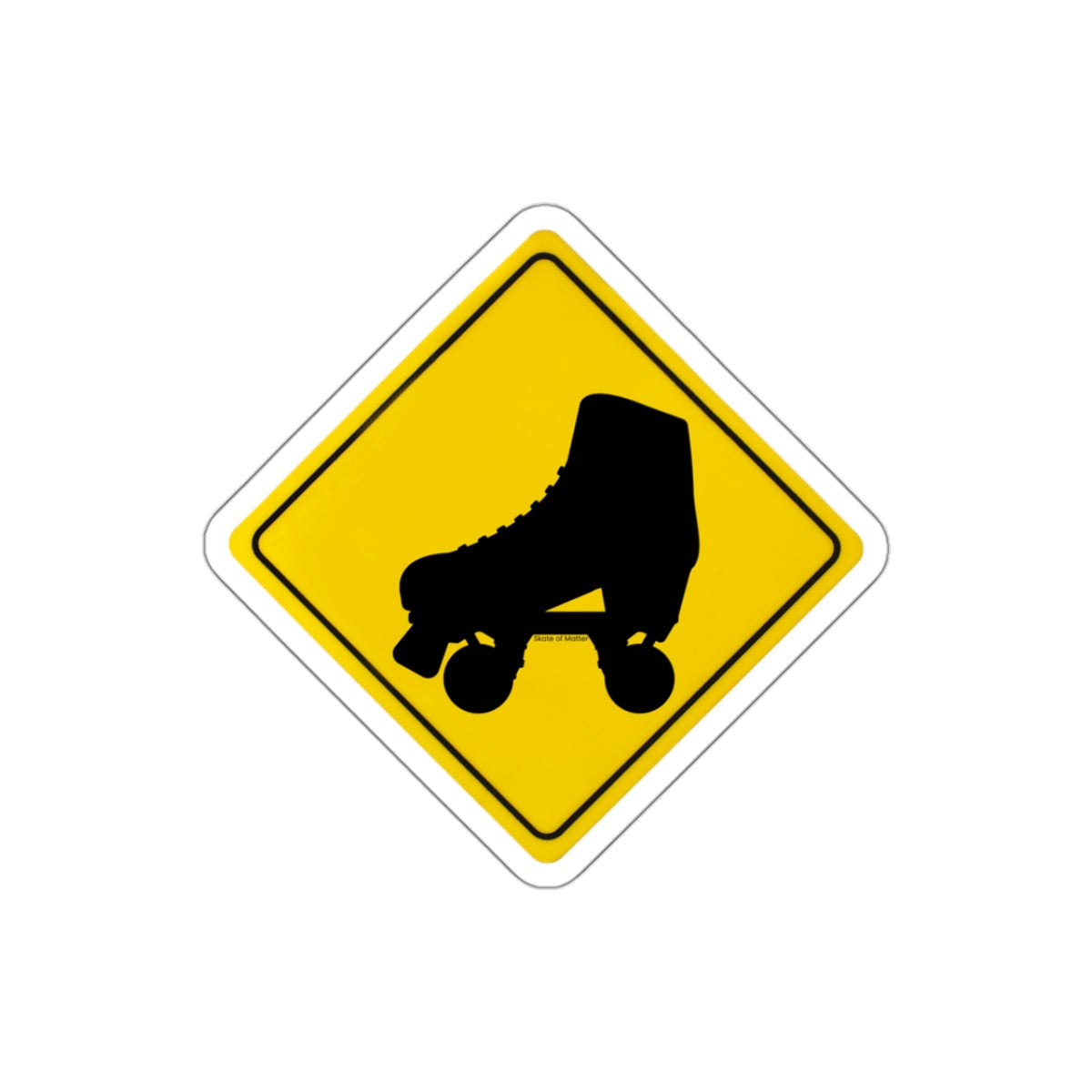 Warning Skater Sticker