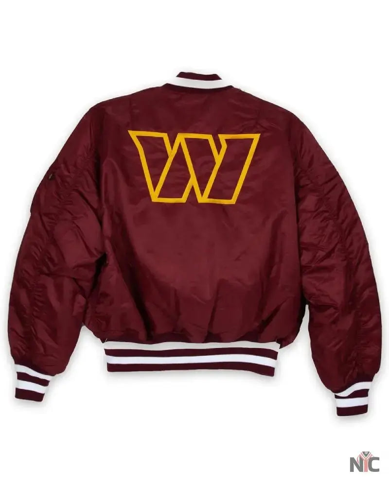 Washington Commanders Burgundy MA-1 Jacket