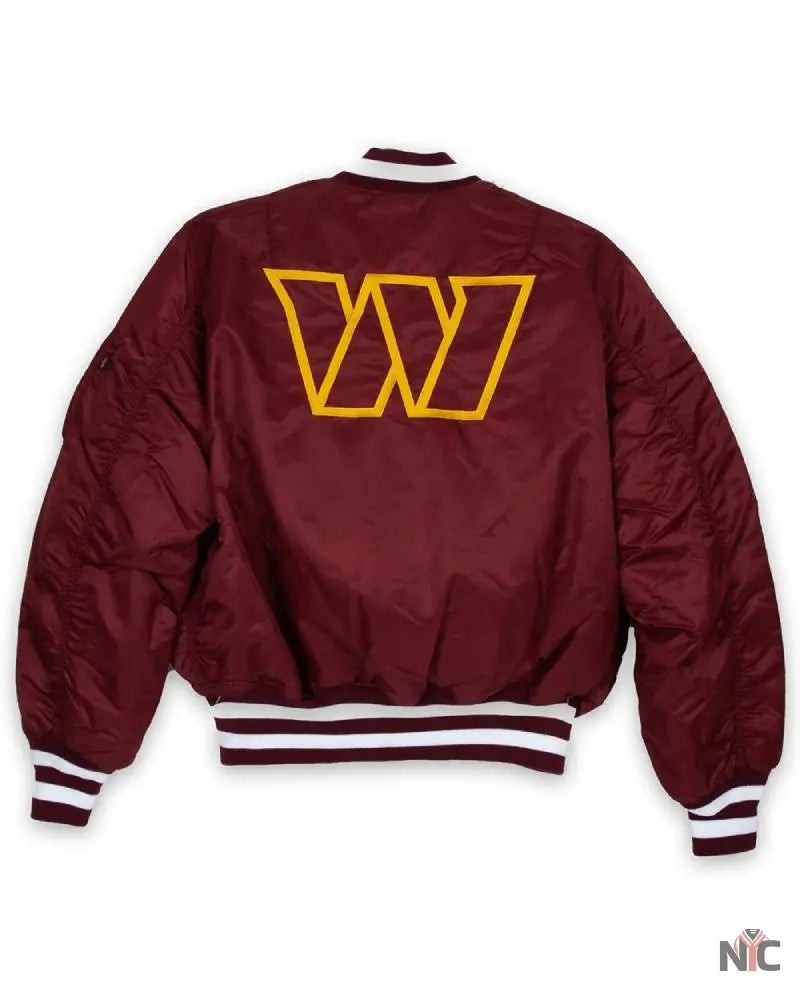 Washington Commanders Burgundy MA-1 Jacket