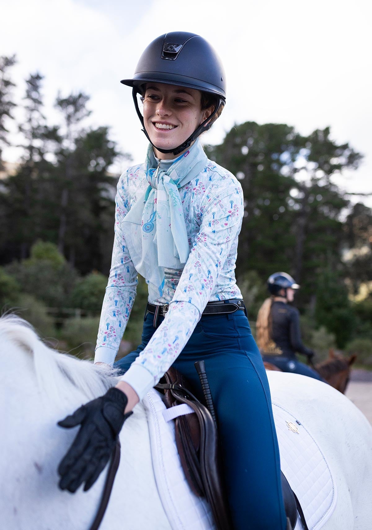 Rosettes on Lime Green Quarter Zip Sun Shirt