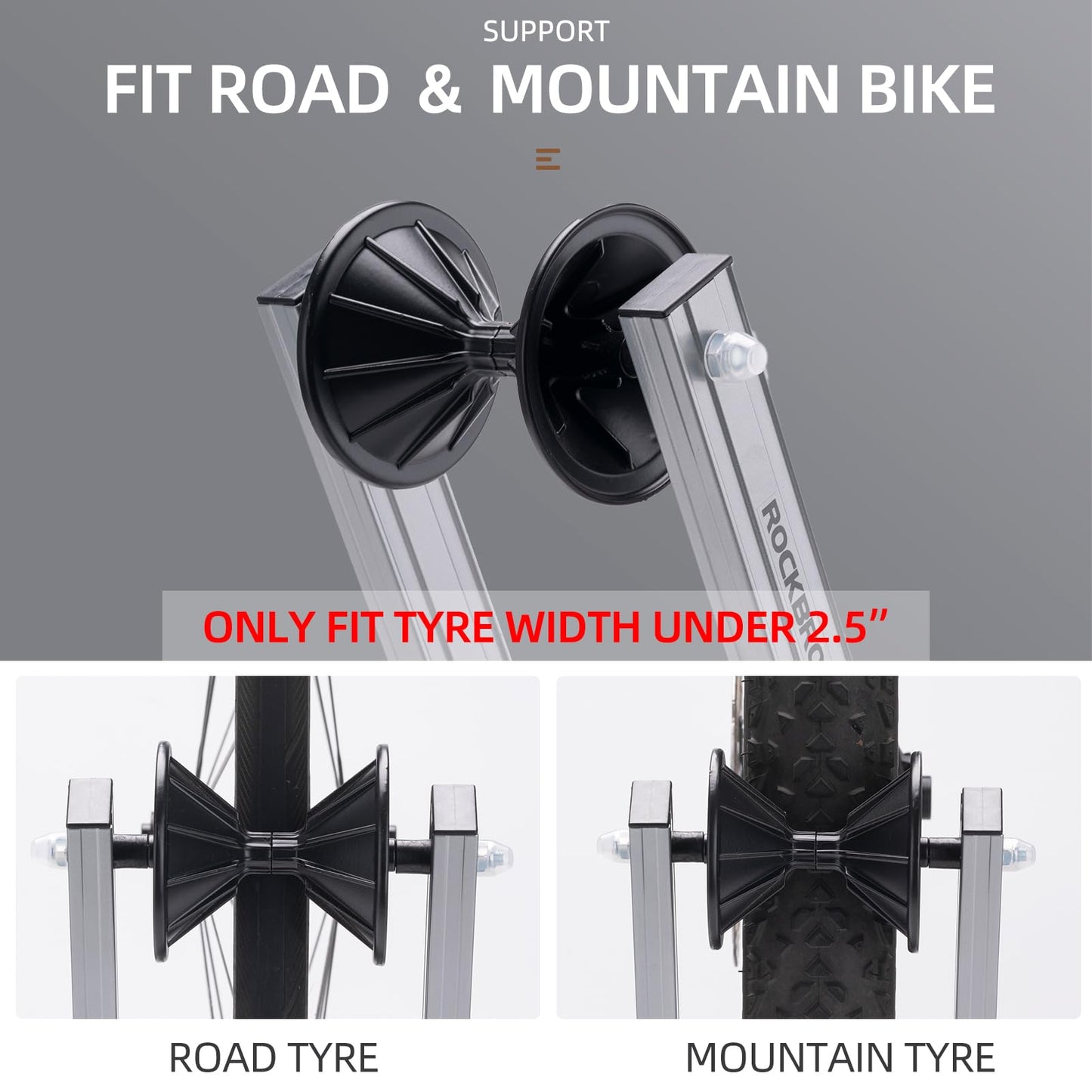 ROCKBROS Foldable Alloy Bike Stand for 20"-29" Wheels