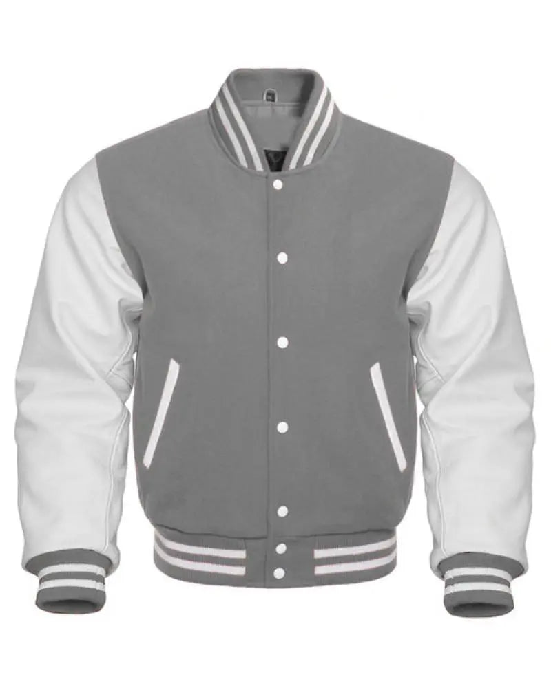 White And Grey Varsity Jacket