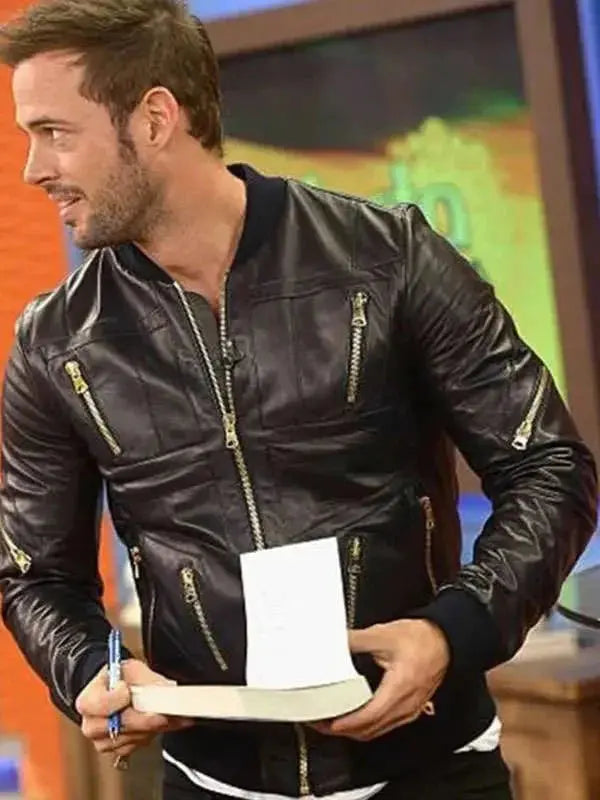 William Levy Despierta America Black Leather Jacket