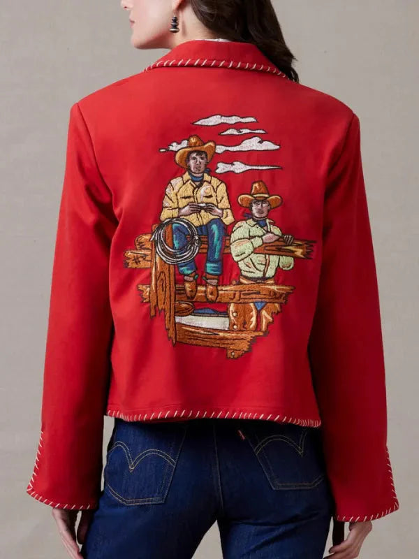 Women Rodeo Stampede Valley Red Jacket