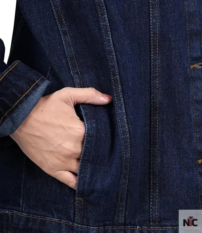 Women's Dark Blue Oversized Denim Jacket