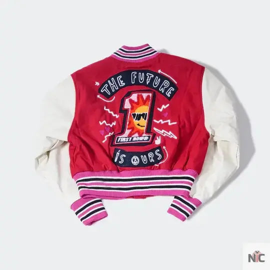 Women’s First Row The Future Is Ours League Red Varsity Jacket