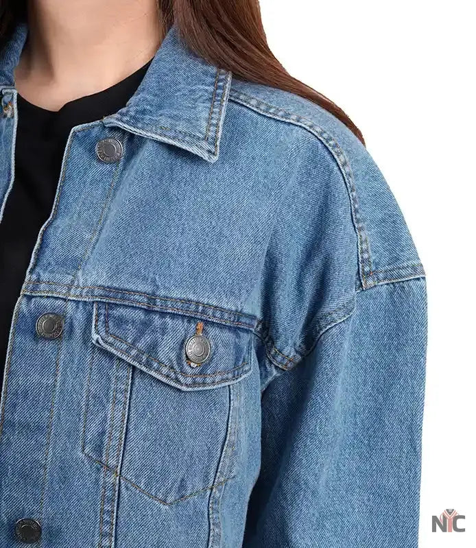 Women's Light Blue Oversized Denim Jacket