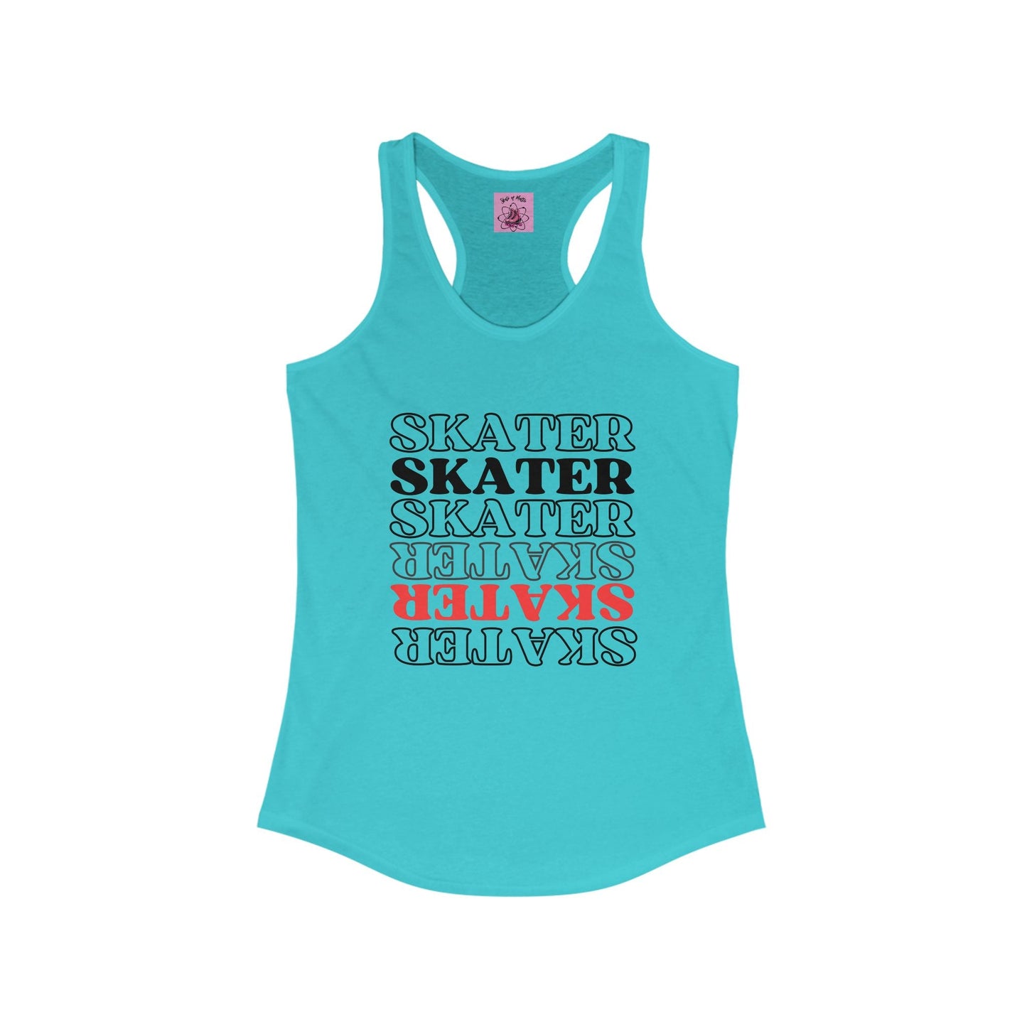 Women's Red Statement Skater Racerback Tank