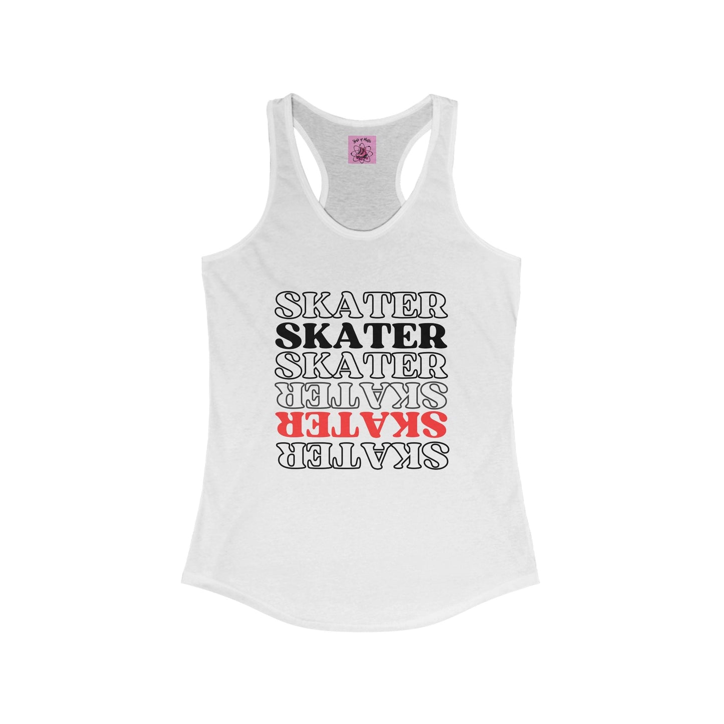 Women's Red Statement Skater Racerback Tank