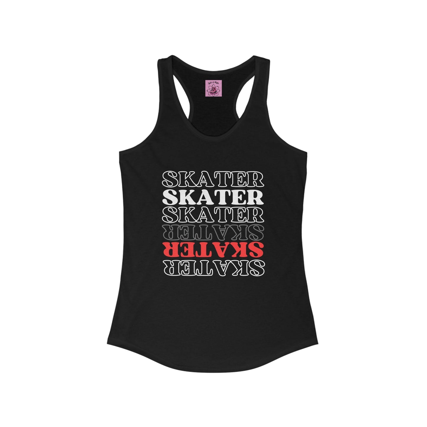 Women's Red Statement Skater Racerback Tank