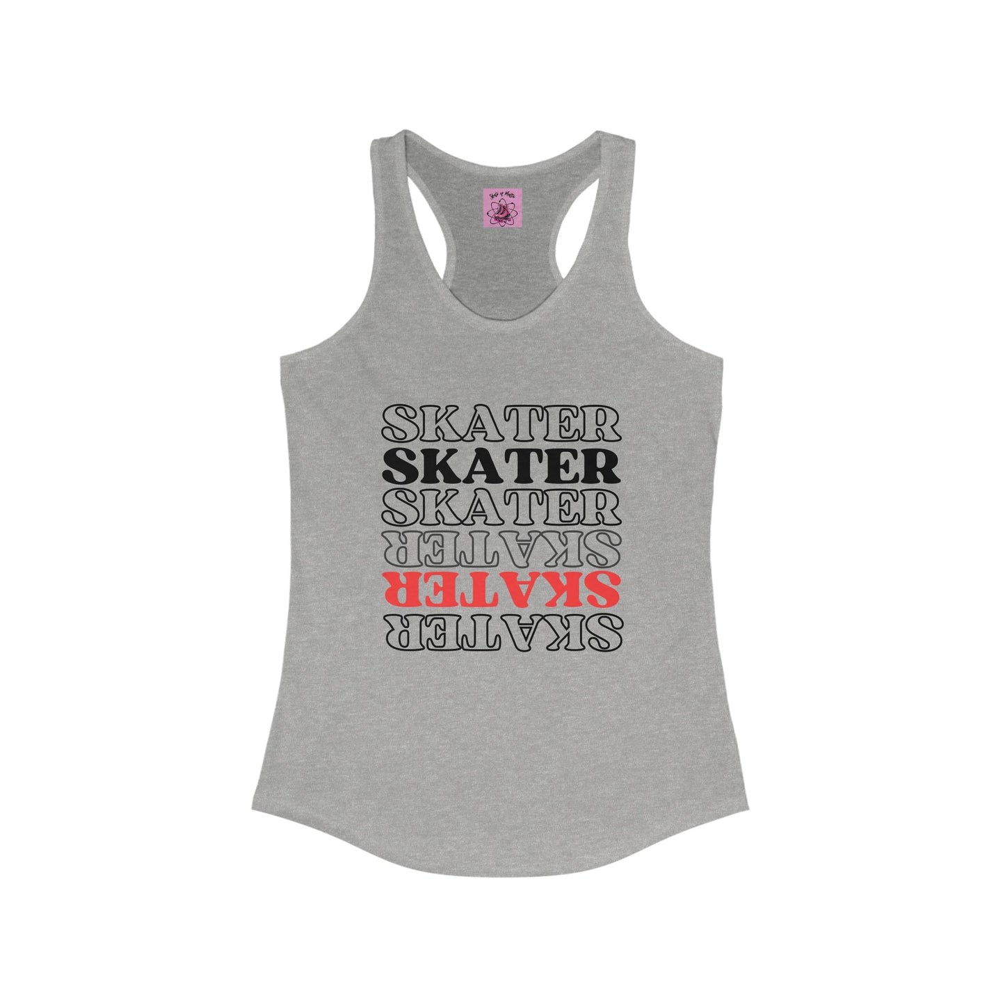 Women's Red Statement Skater Racerback Tank