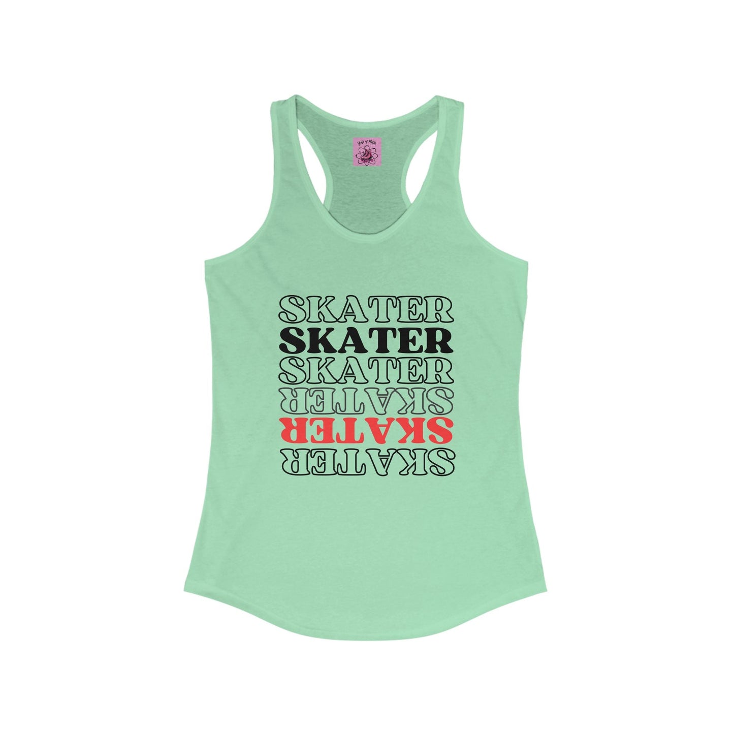 Women's Red Statement Skater Racerback Tank