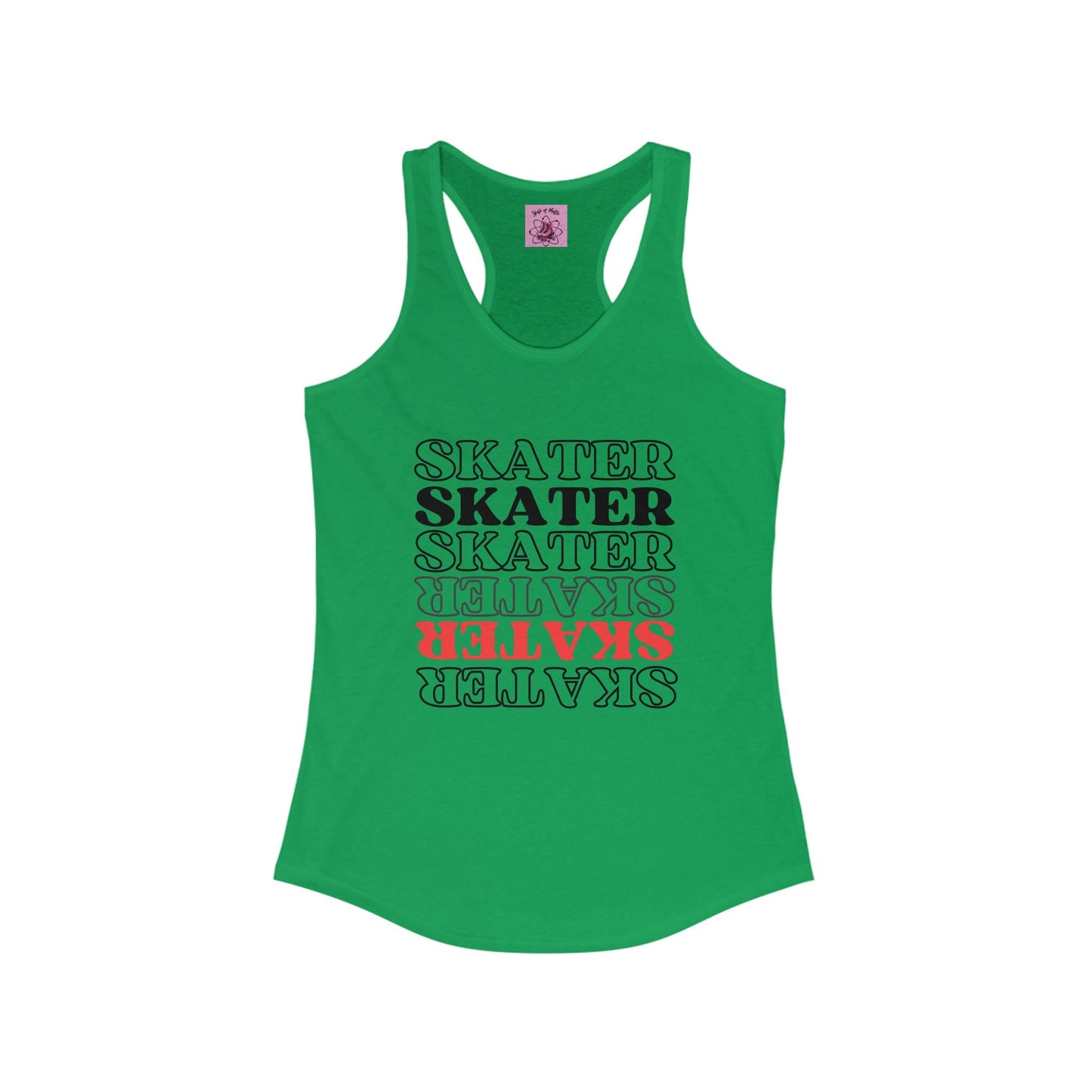 Women's Red Statement Skater Racerback Tank